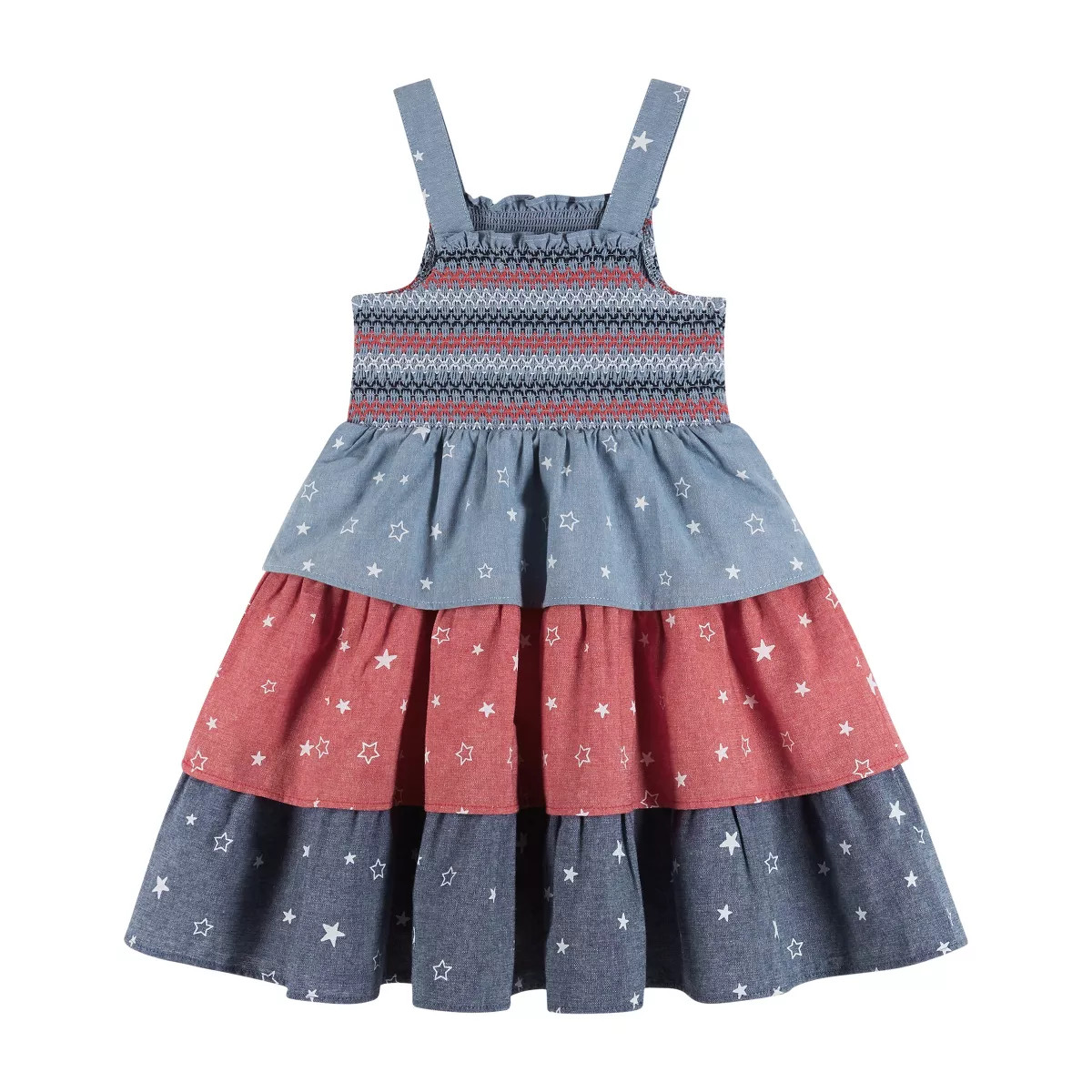 Andy & Evan  Toddler Americana Chambray Tiered Dress | Target