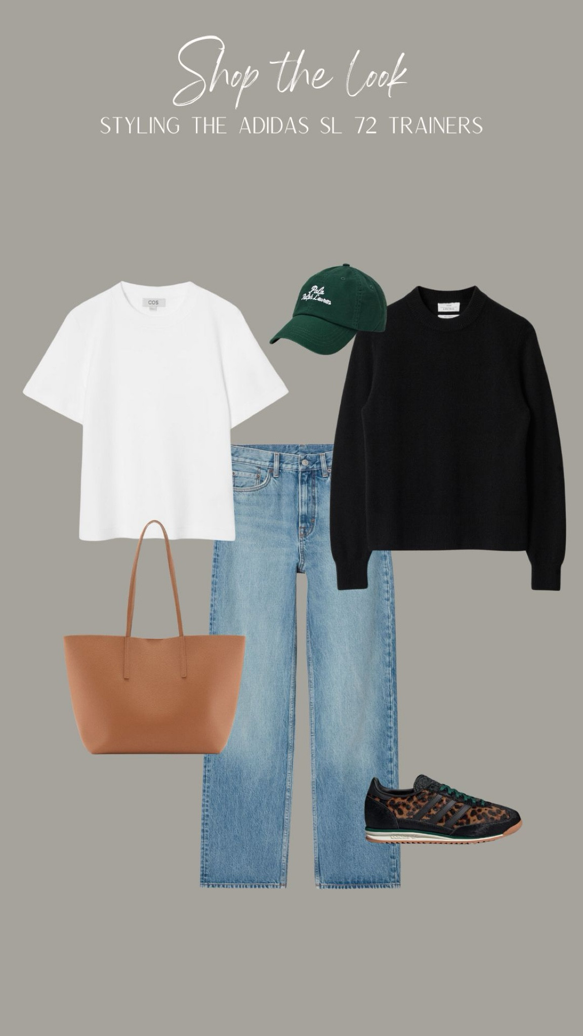 Styling the Adidas leopard print SL 72 trainers - daytime casual 

Blue jeans, white t-shirt, cap, black cashmere jumper, trainer styling, cool girl aesthetic, wardrobe staples 


#LTKuk #LTKeurope #LTKstyletip