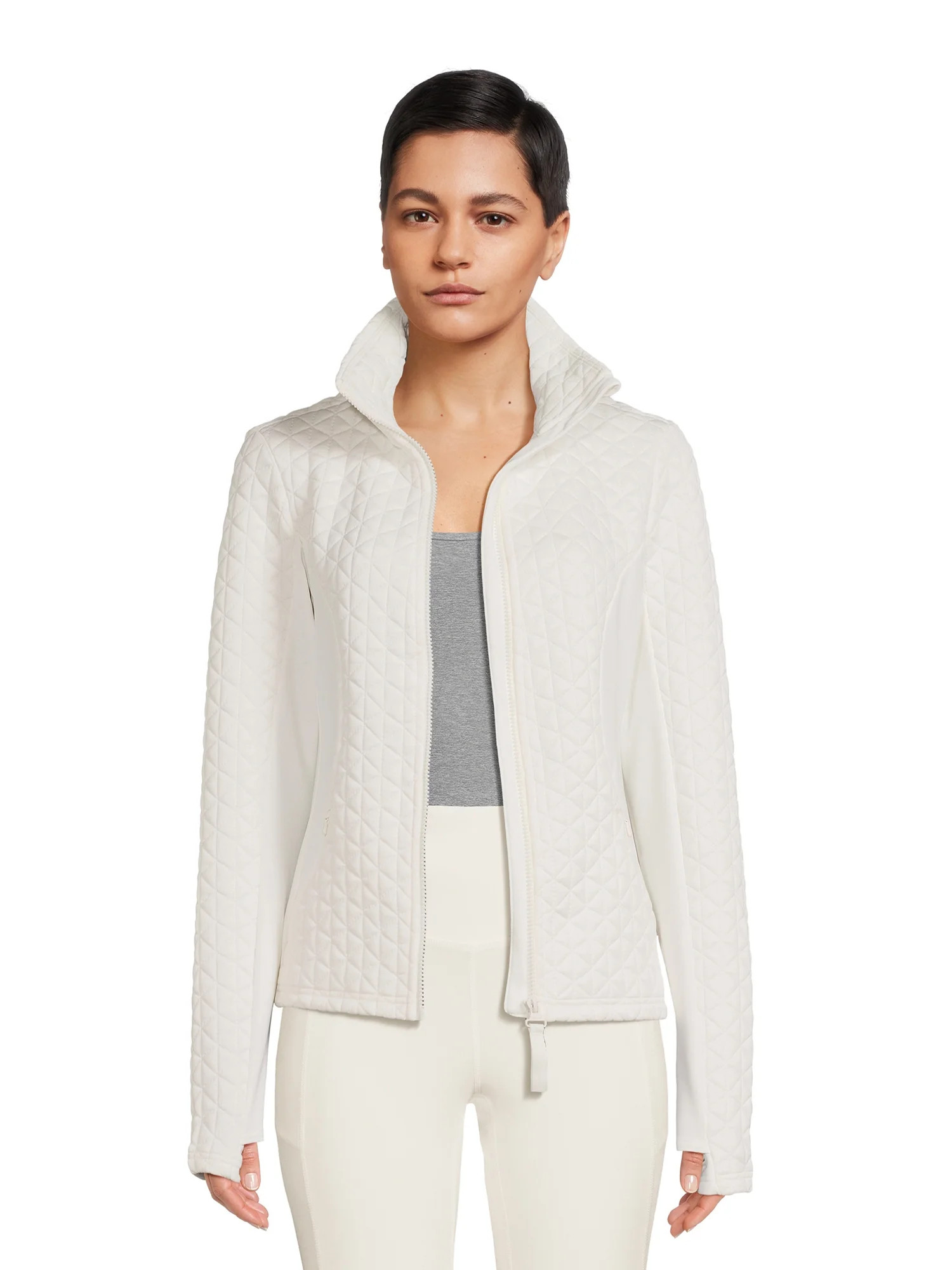 Avia Women's Quilted Jacket With Thumbholes | Walmart (US)