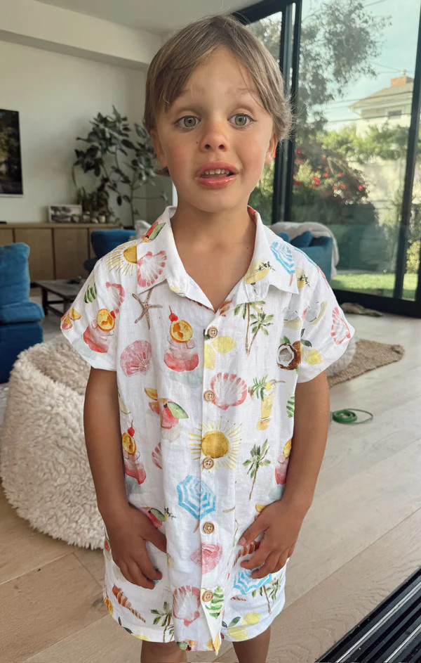 Lil Button Up Shirt ~ Seaside Treasures | Show Me Your Mumu