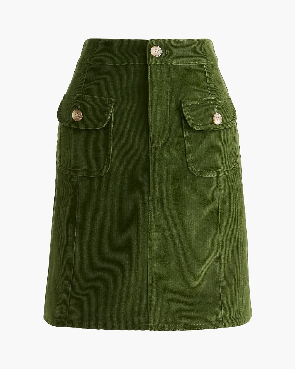 Corduroy patch-pocket mini skirt | J.Crew Factory