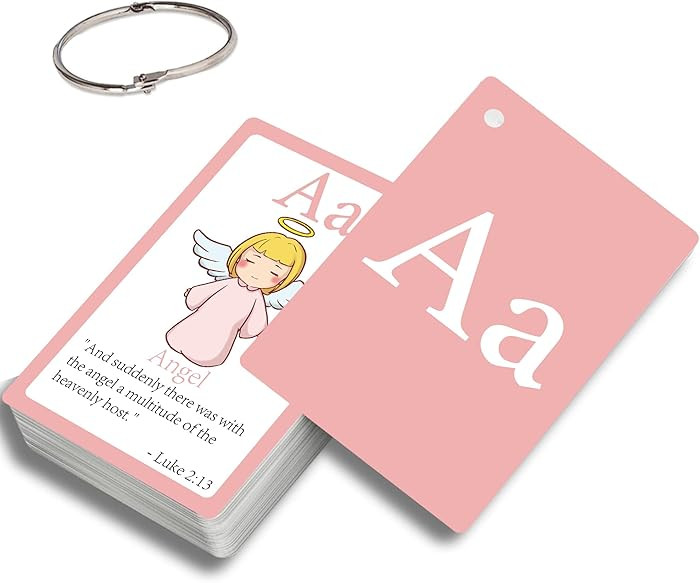 26 Bible Alphabet Flash Cards for Toddlers, Christian FlashCards for Kindergarten, Preschool, Hom... | Amazon (US)
