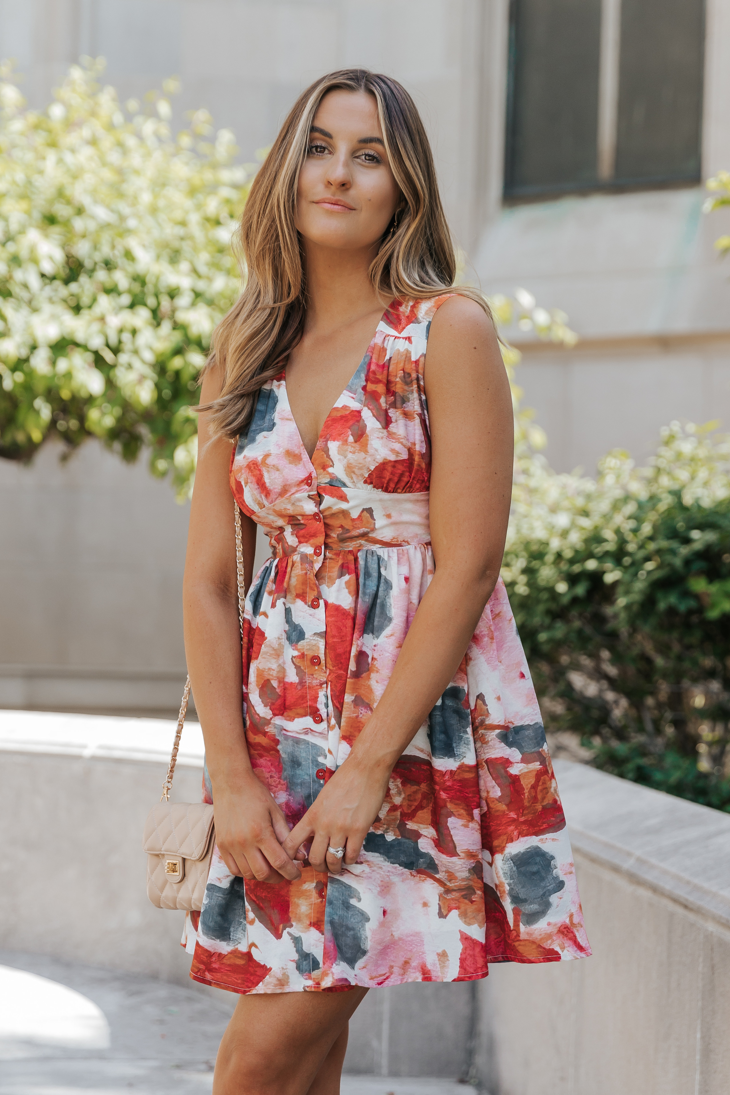 Watercolor Print Tank Mini Dress | Magnolia Boutique