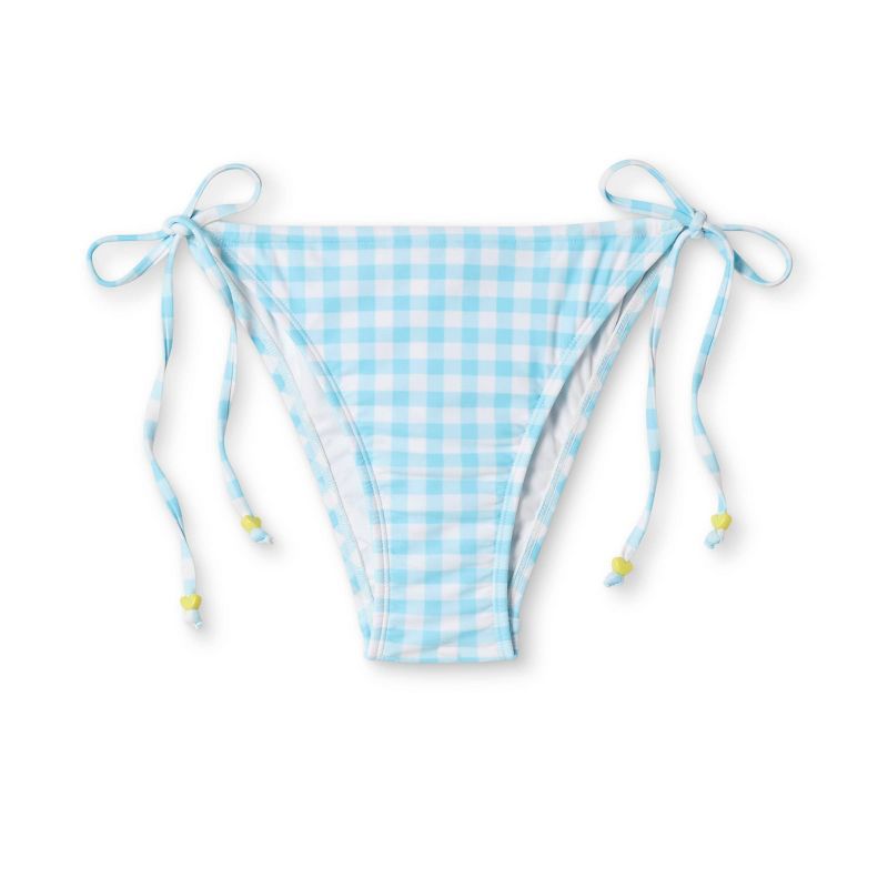 Women's Side-Tie Gingham Bikini Bottom - Stoney Clover Lane x Target Blue | Target