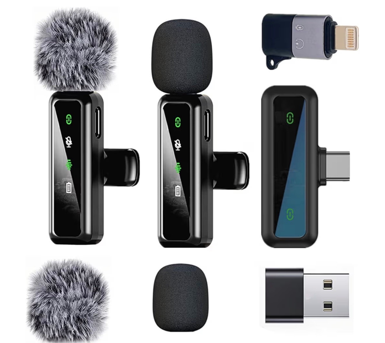 Wireless Lavalier Mic for iPhone,Android,