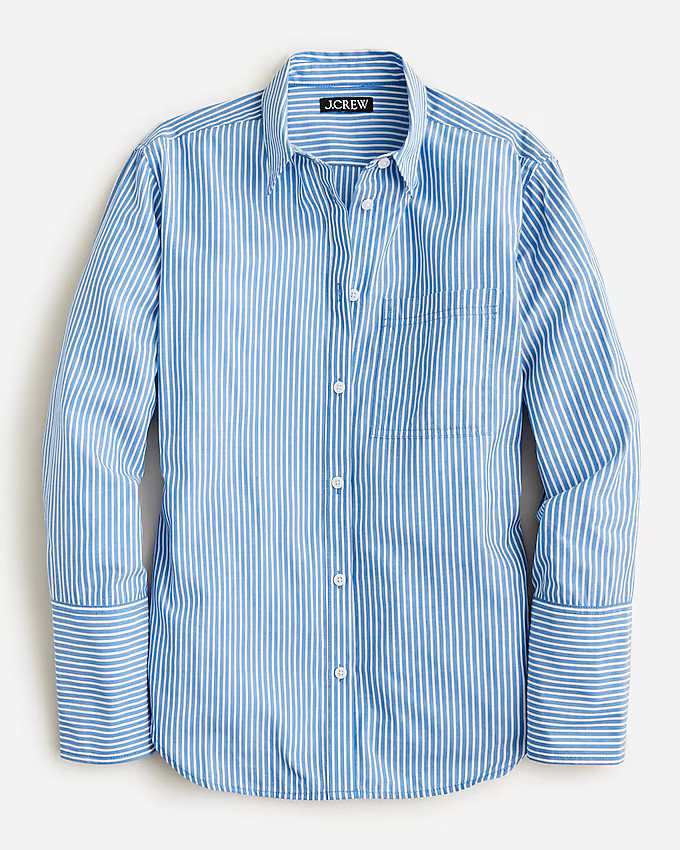 Garçon cotton-blend voile shirt in tidewater stripe | J. Crew US