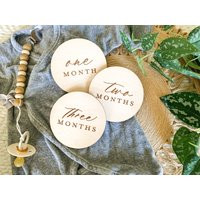 Wooden Monthly Milestone Cards - Script, Markers, Baby Month Signs, Monthly Milestone, Milestone Car | Etsy (US)