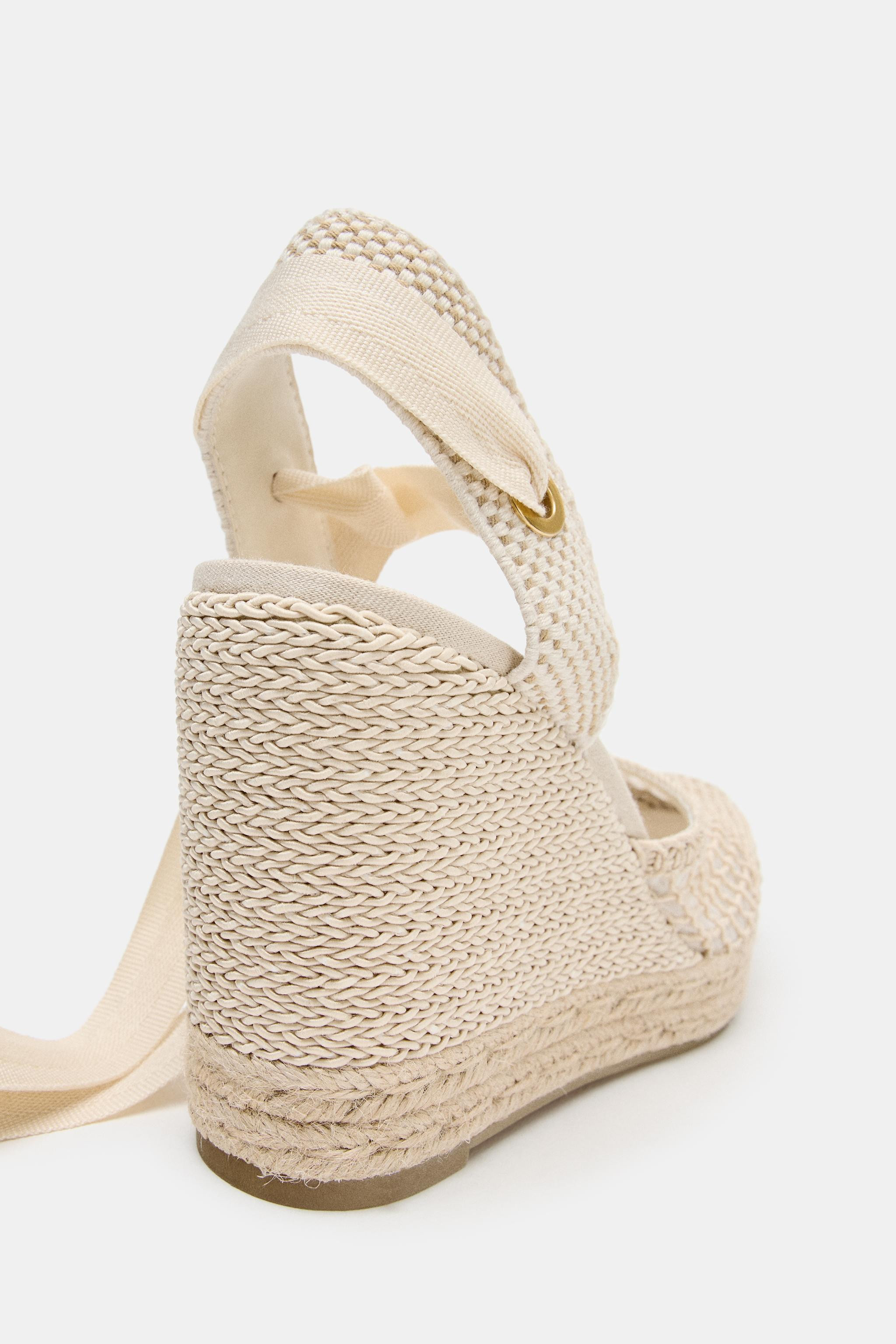 WOVEN WEDGE SANDALS | Zara US