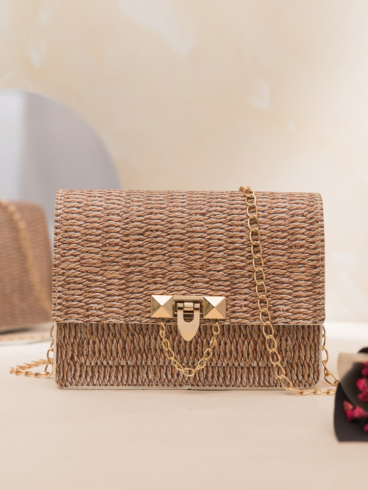 Minimalist Flap Straw Bag | SHEIN