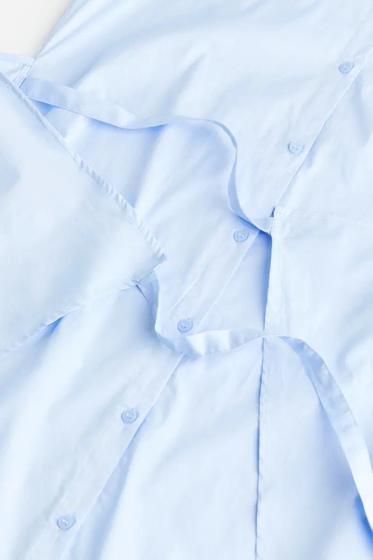 Wrap-skirt Shirt Dress - Light blue - Ladies | H&M US | H&M (US + CA)