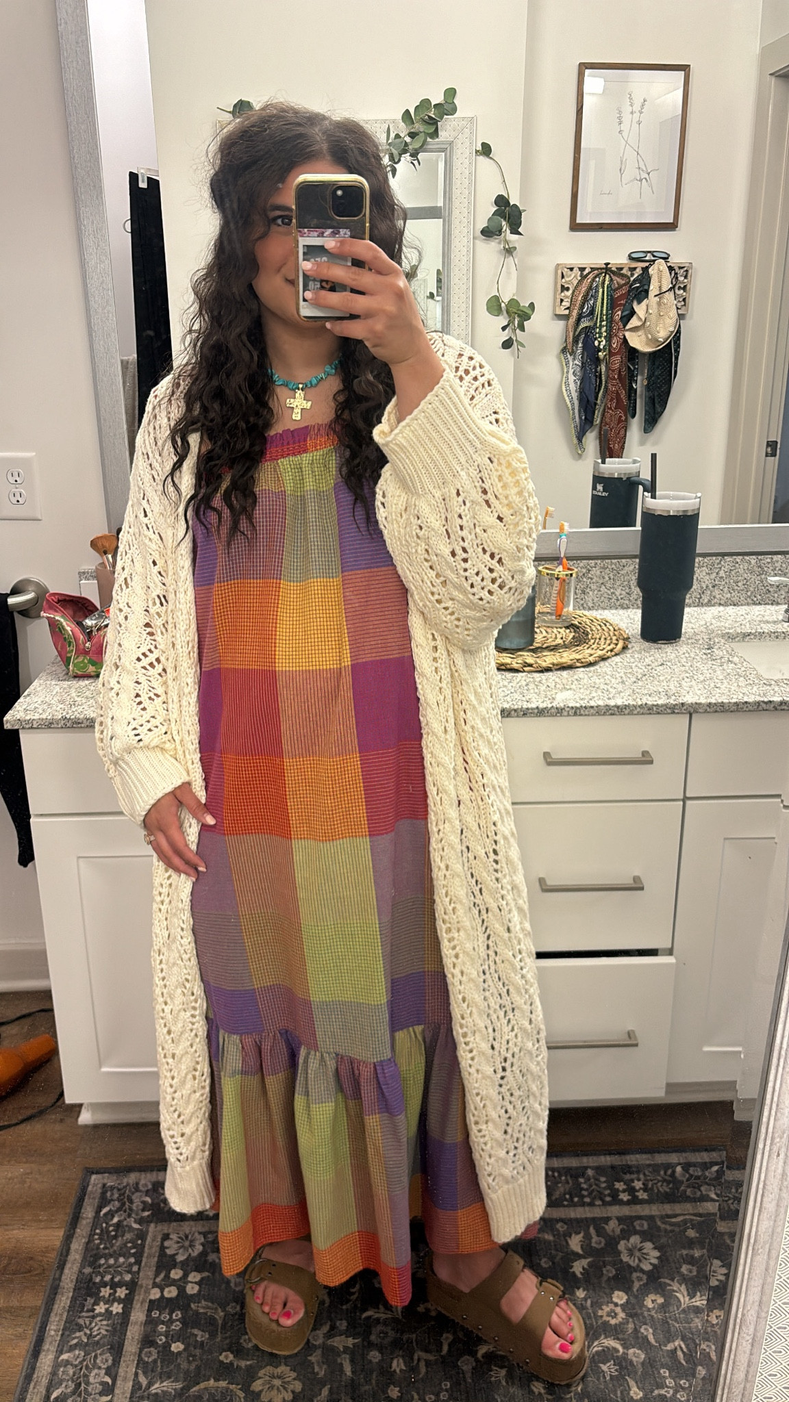 Cardi from Shop Maddy Jae and dress from The Riche Hippie 