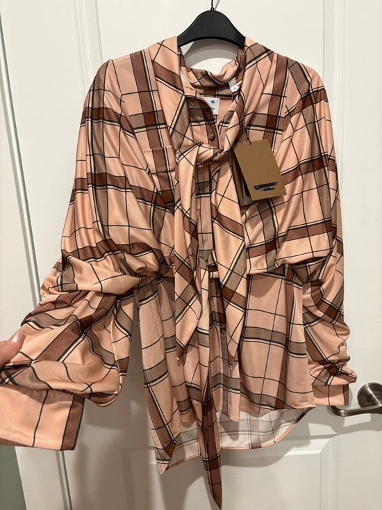 Burberry Tie Silk Blouse | Poshmark