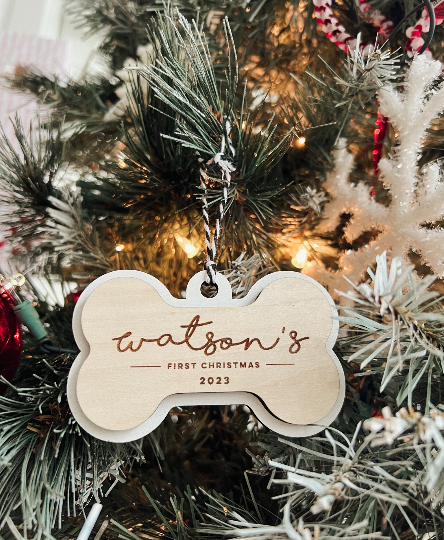 Pup Ornament 🐾🎄

It’s Watson’s first Christmas, so naturally we had to commemorate it with a ornament for him!

Such great quality with the lettering being etched into the ornament 🫶

#LTKHoliday #LTKhome #LTKGiftGuide