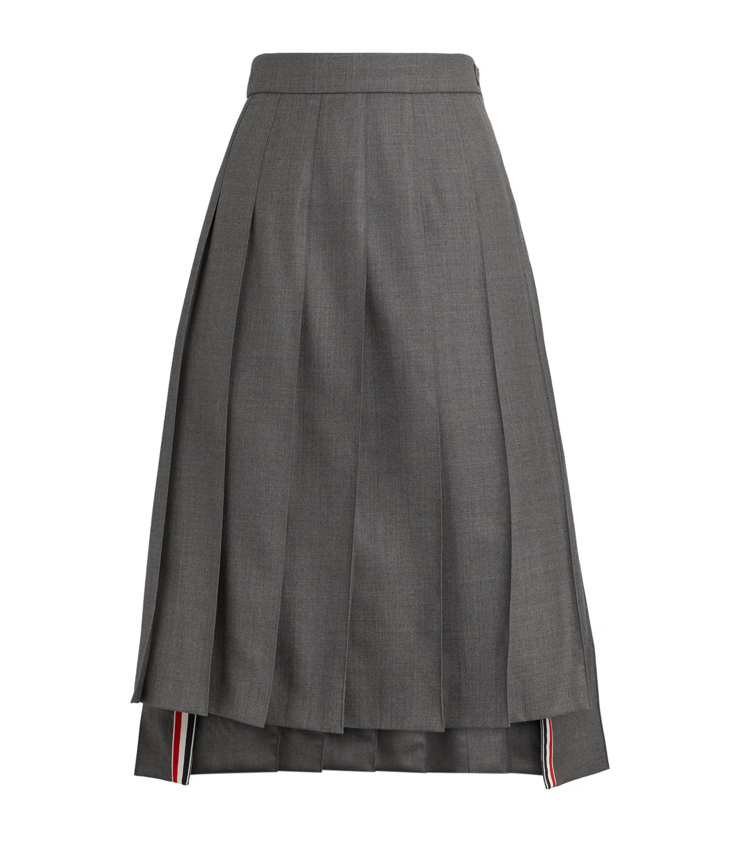 Thom Browne Pleated Midi Skirt | Harrods (US)