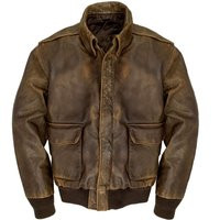 Mens Distressed Brown Aviator Flight Bomber G1 Jacket | Etsy (US)