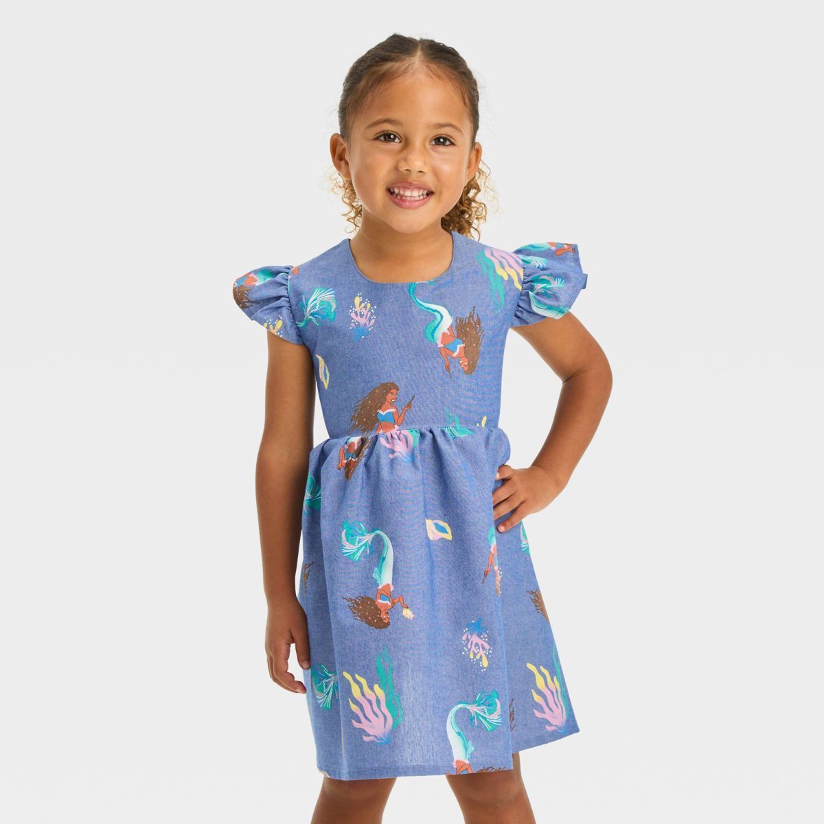 Toddler Girls' Disney Princess Empire Waist Dress - Light Blue | Target