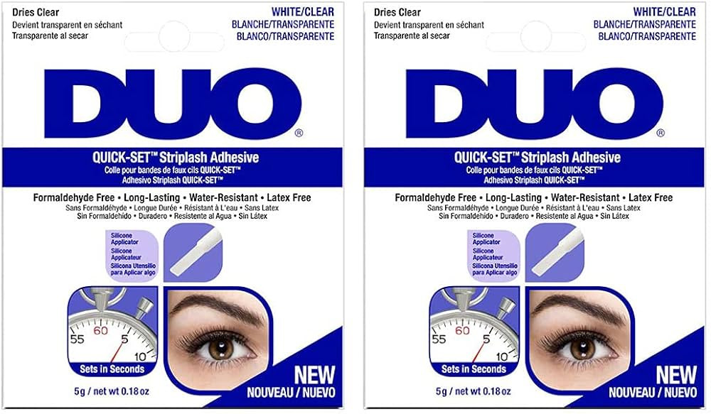 DUO Quick-Set Strong Hold Eyelash Lash Glue - White/Clear, Latex-Free, Waterproof, Fast Drying St... | Amazon (US)