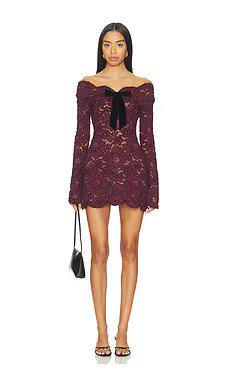 retrofete Perdita Lace Dress in Port from Revolve.com | Revolve Clothing (Global)