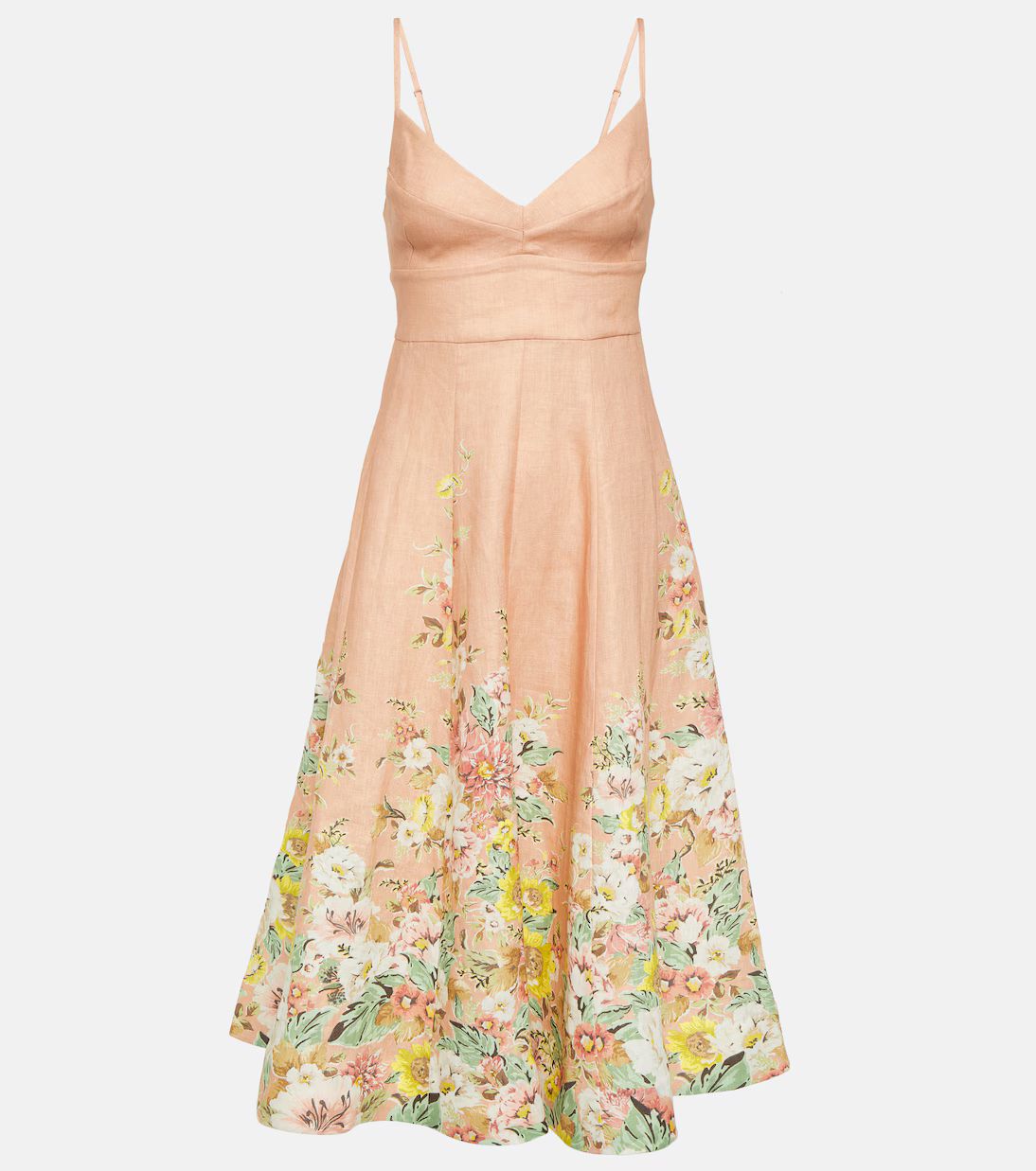 ZimmermannMatchmaker floral linen midi dress | Mytheresa (US/CA)