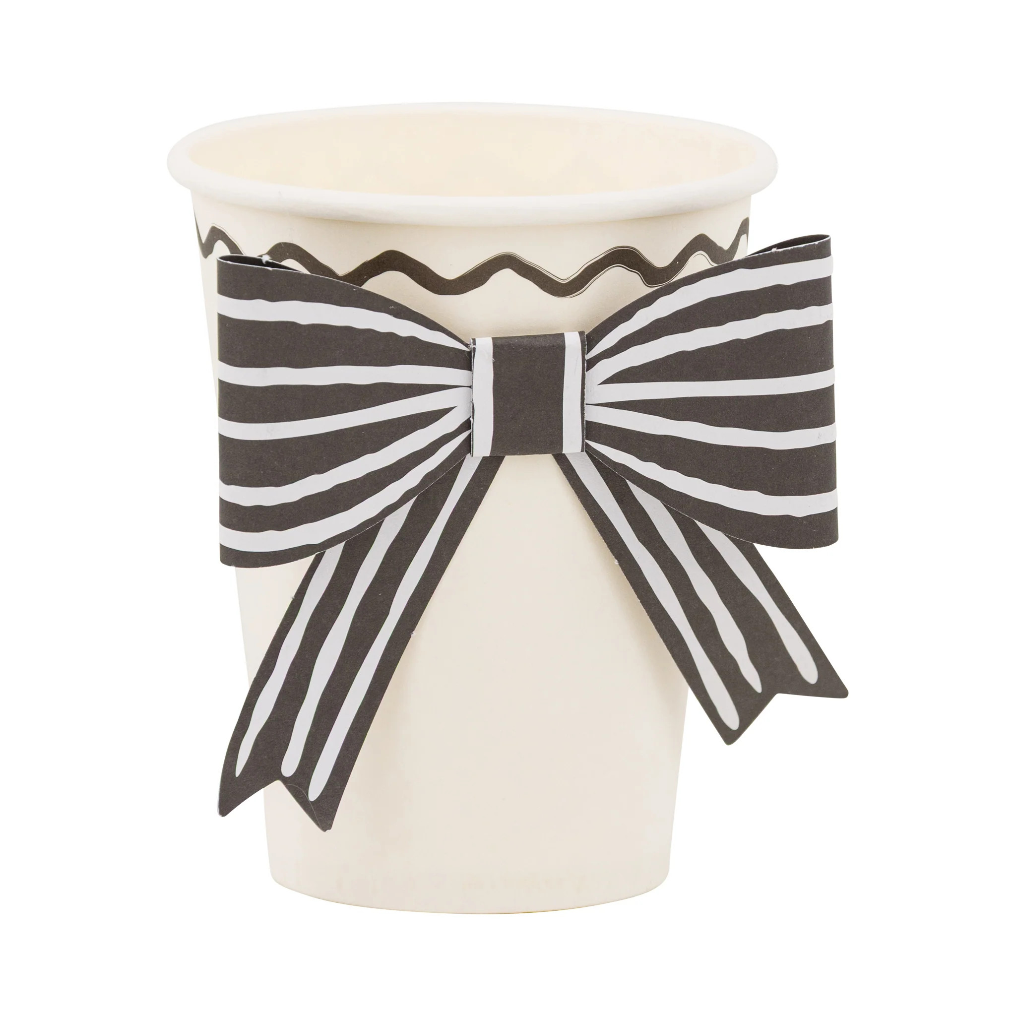 Black and White Bow Party Cup | My Mind's Eye