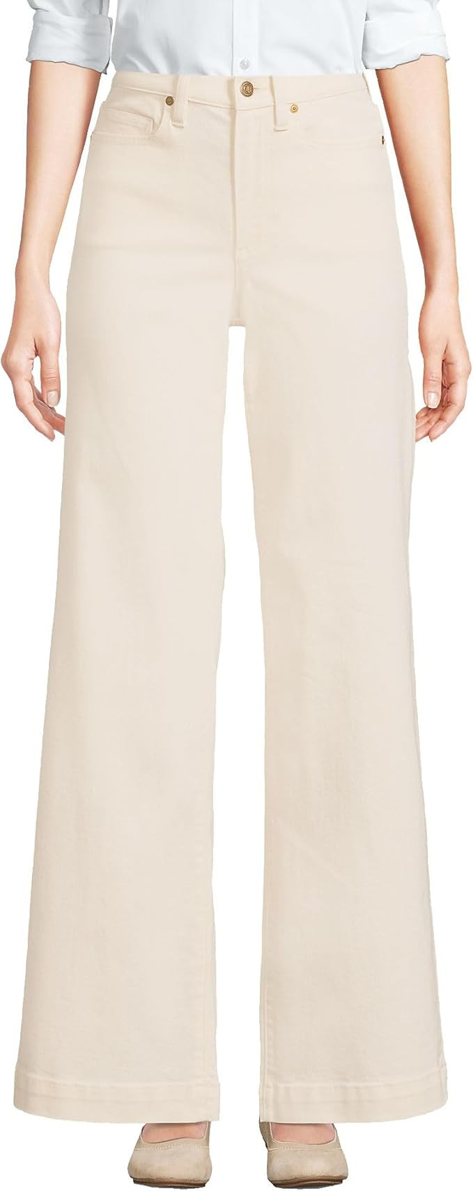 Lands' End Women's Recover High Rise Wide Leg Jeans | Amazon (US)