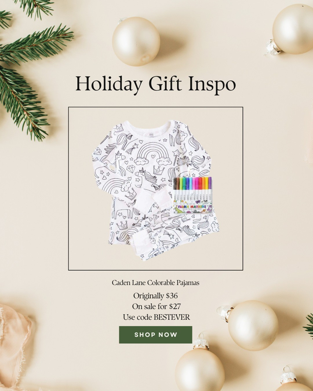 Another fan favorite last year was Caden Lane's Colorable Pajamas. They are still coloring them today! You can add fabric markers to your order for $10. 

#LTKGiftGuide #LTKHoliday #LTKKids