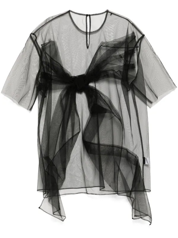 Bow-embellished oversize t-shirt | Farfetch Global