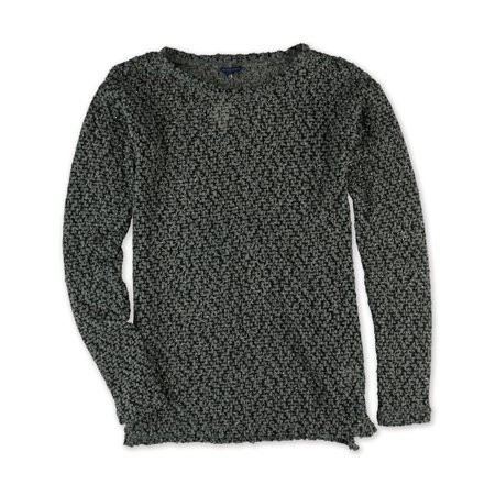 Aeropostale Womens Sheer Lace Knit Sweater Grey Small | Walmart (US)