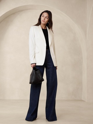 Barathea Relaxed Italian Wool Tuxedo Jacket | Banana Republic (US)