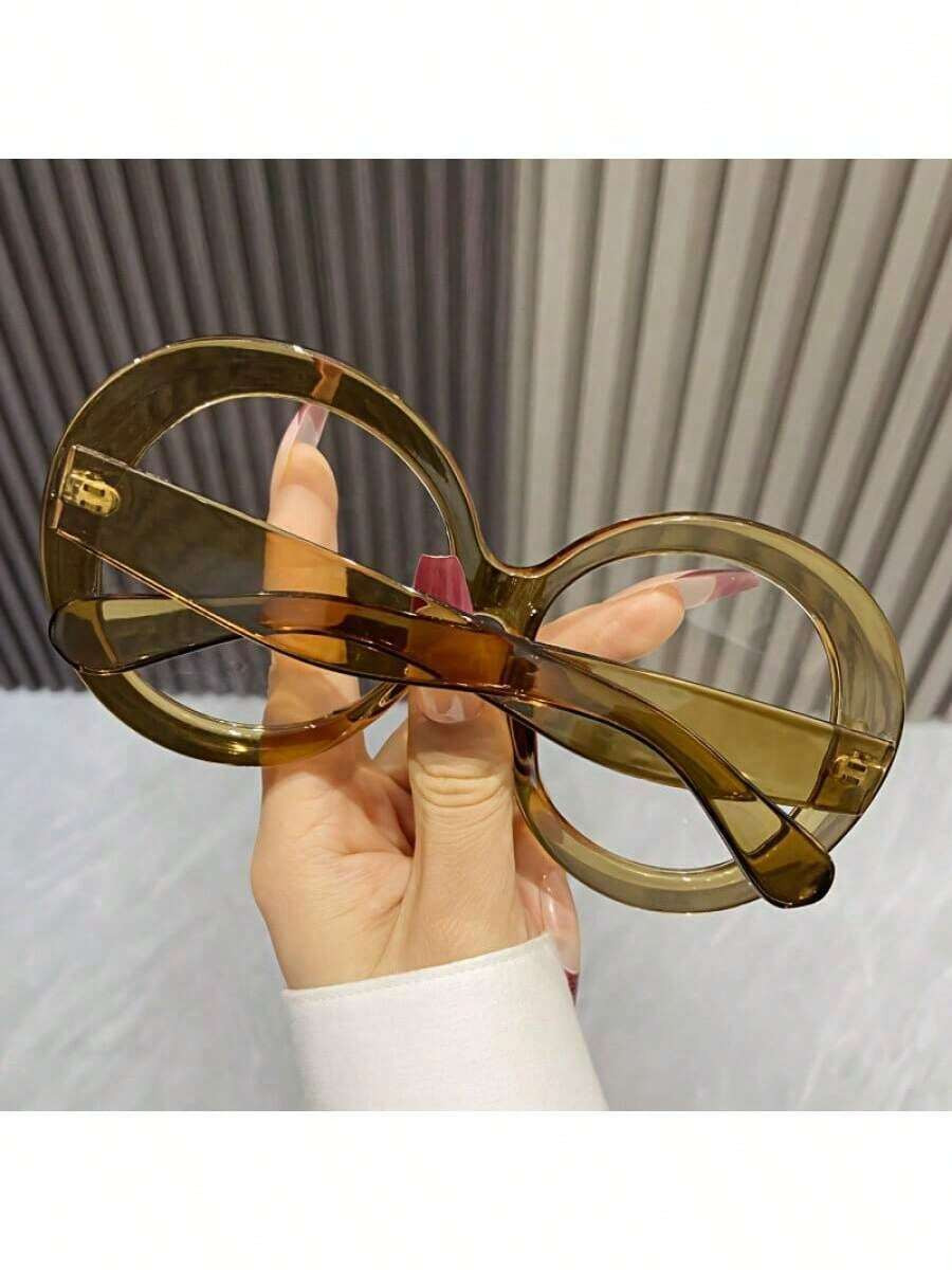 LocalOversized Round Transparent Glasses Fun Jelly Color Fashion Glasses Decoration For Men And W... | SHEIN