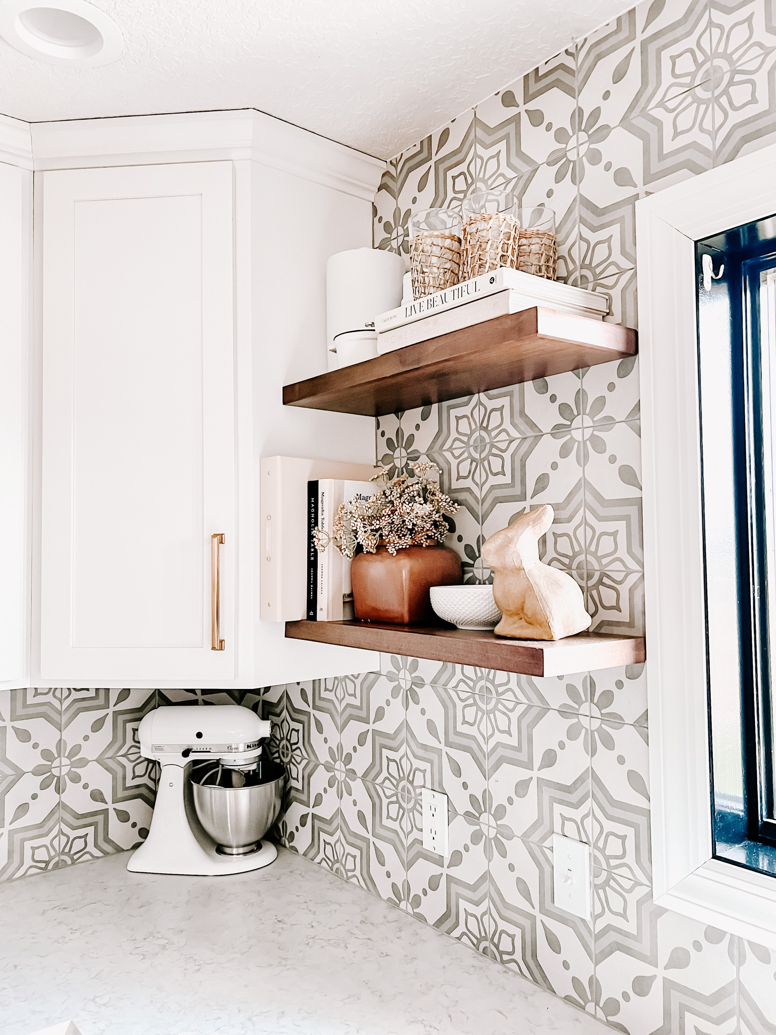 Spring decor
Easter decor
Kitchen decor
Floating shelf decor
Kitchen shelves 

#LTKFind #LTKSeasonal #LTKhome