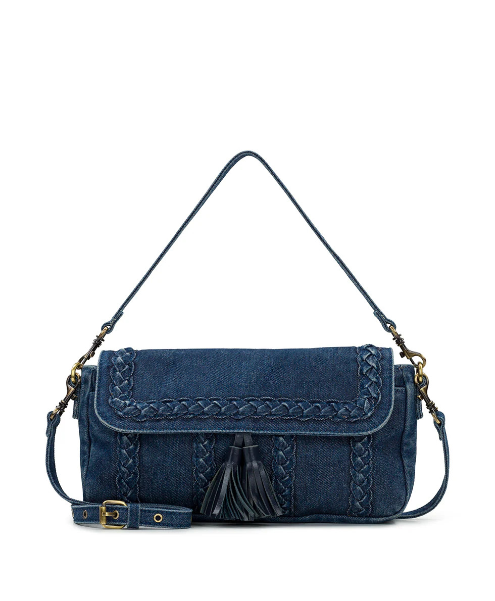 Cheyenne Crossbody - Braided Denim Stonewashed | Patricia Nash Designs