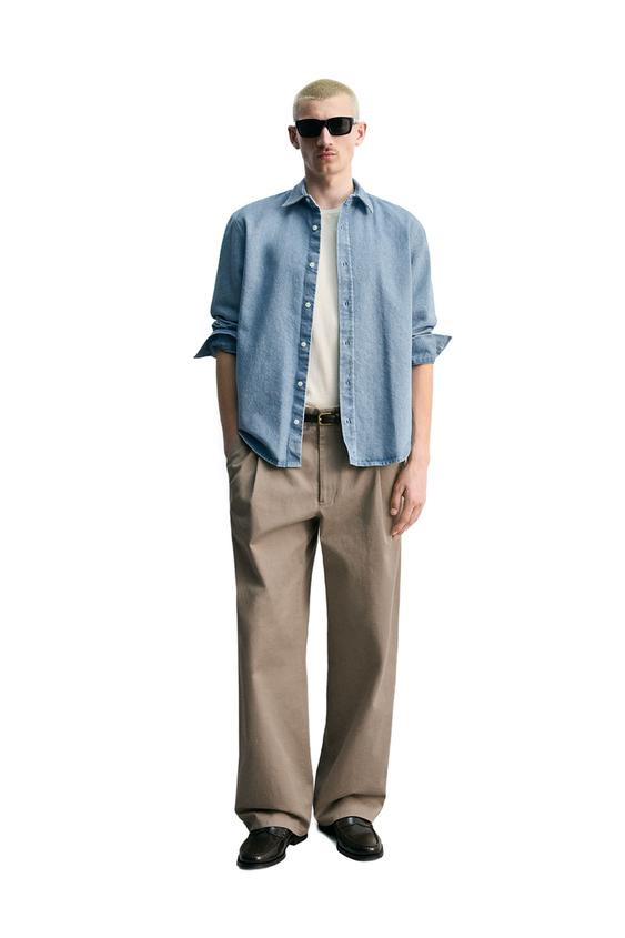 WASHED REGULAR FIT DENIM SHIRT | Zara US