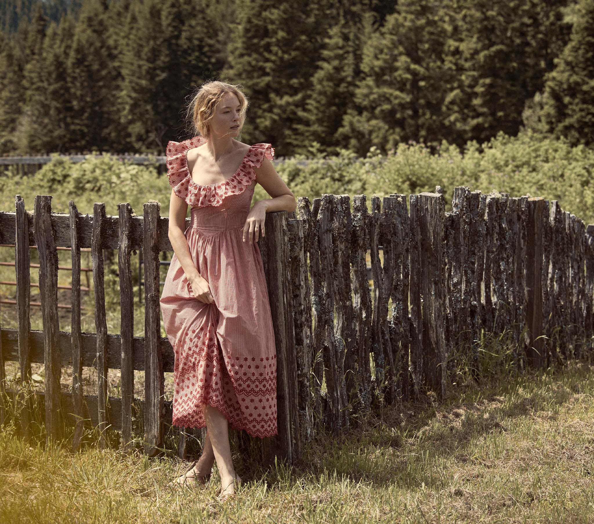 Liesel Dress - Cerise Paris Gingham | DÔEN | DOEN
