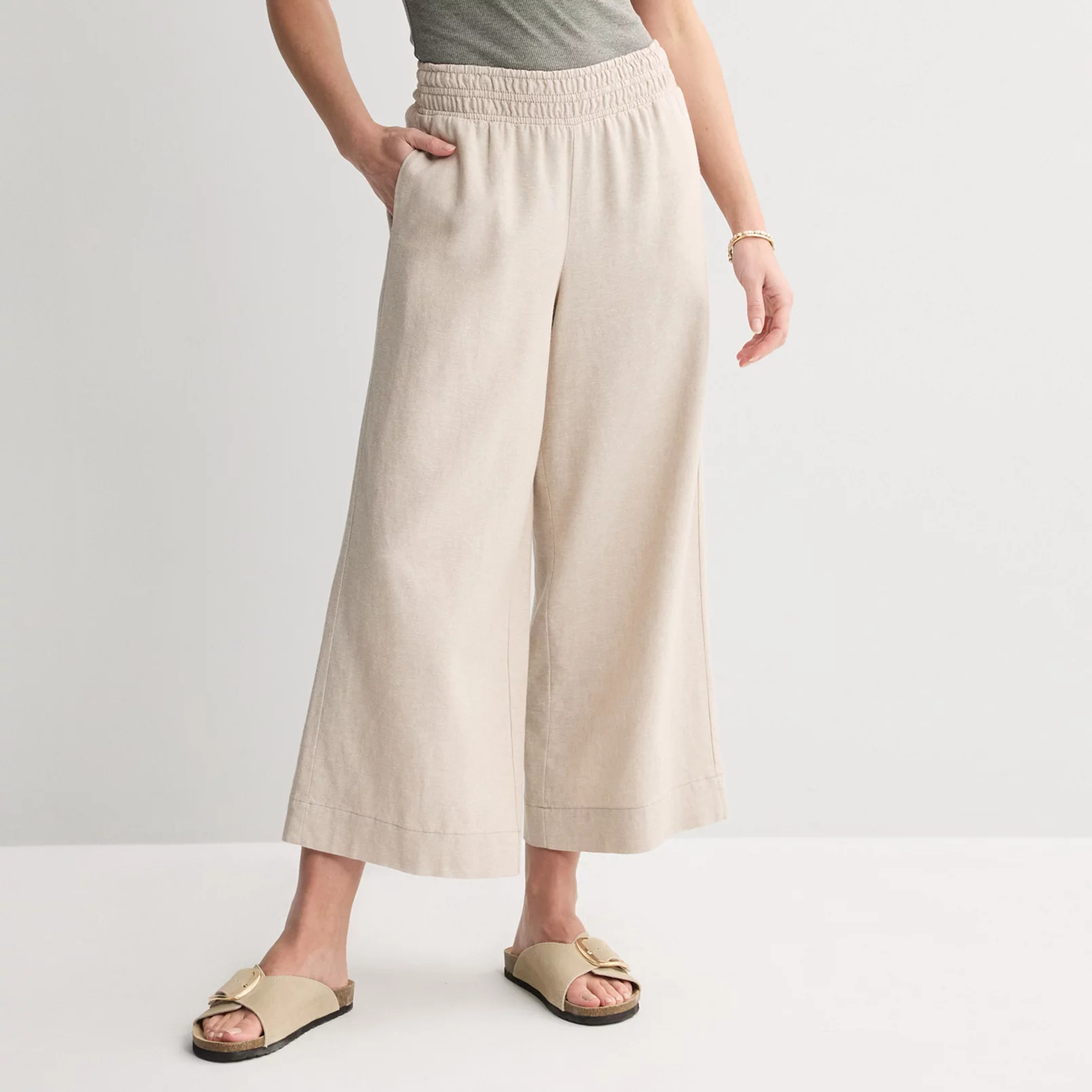 Women's Sonoma Goods For Life® Pull-On Linen Blend Pants | Kohl's