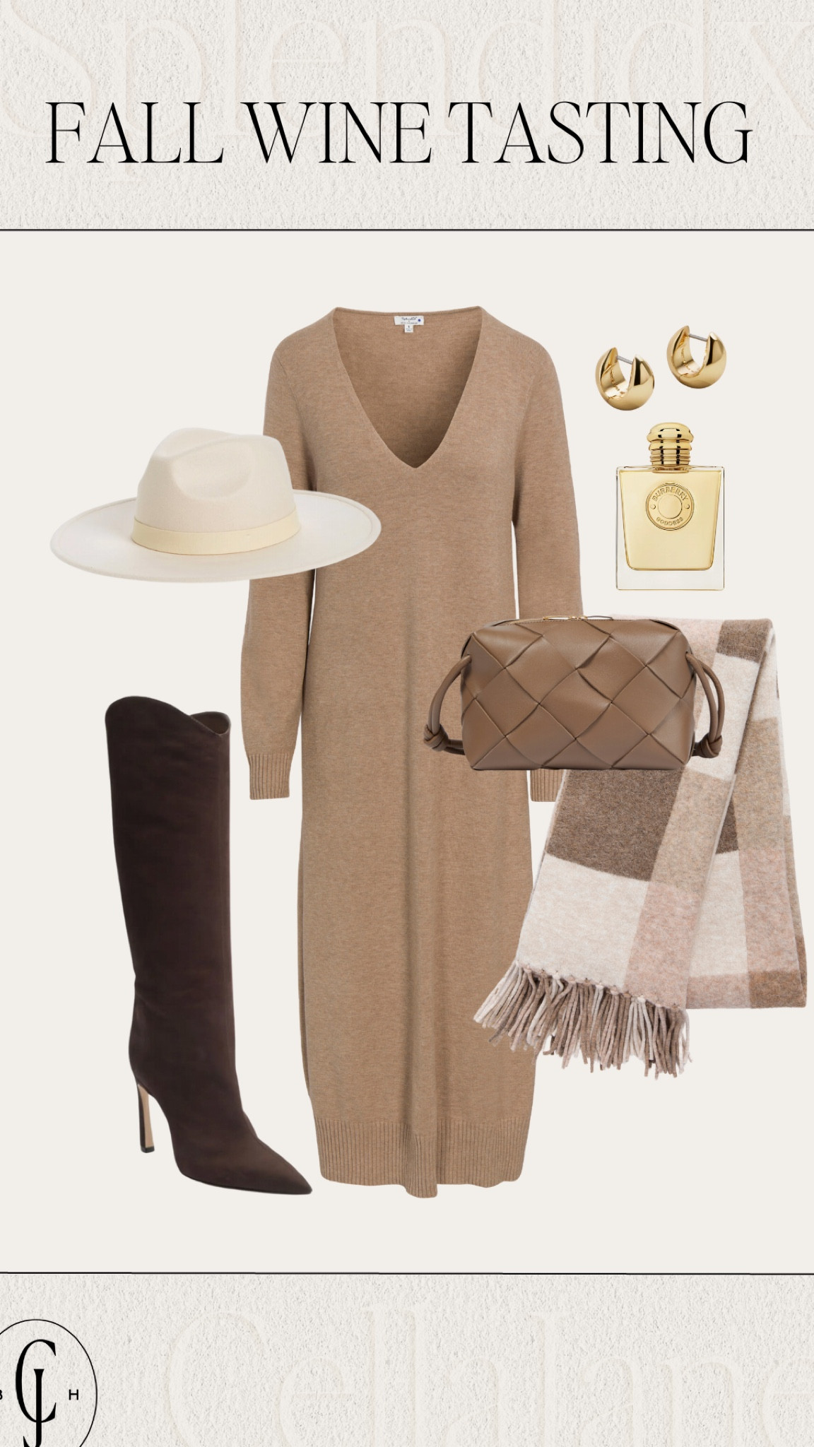 Fall wine tasting outfit idea styled by Becky. 