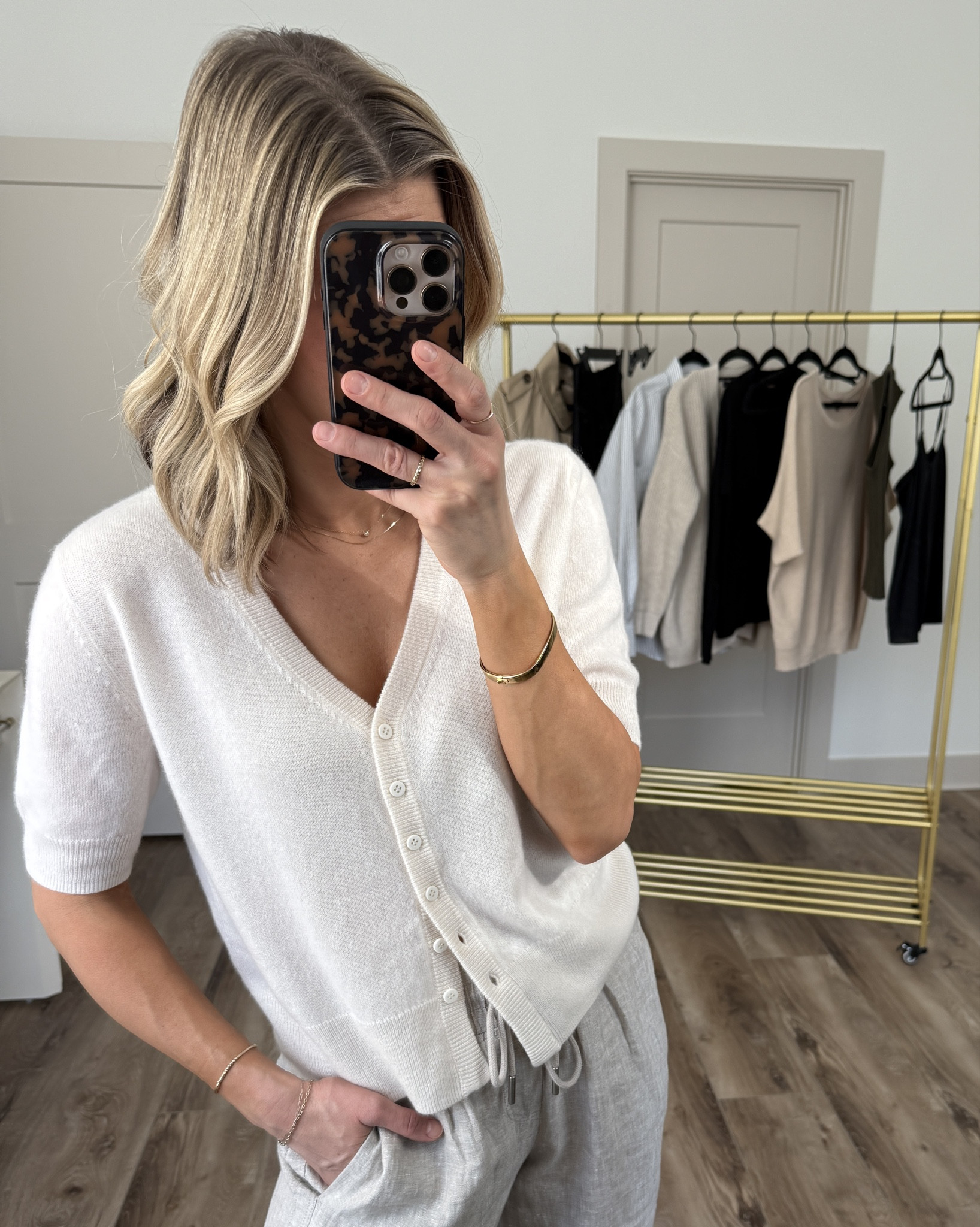 Wearing medium cashmere cardigan (sized up but fits tts), small/30 linen pants 

@Quince  #quincepartner

#LTKOver40 #LTKootd #LTKgrwm