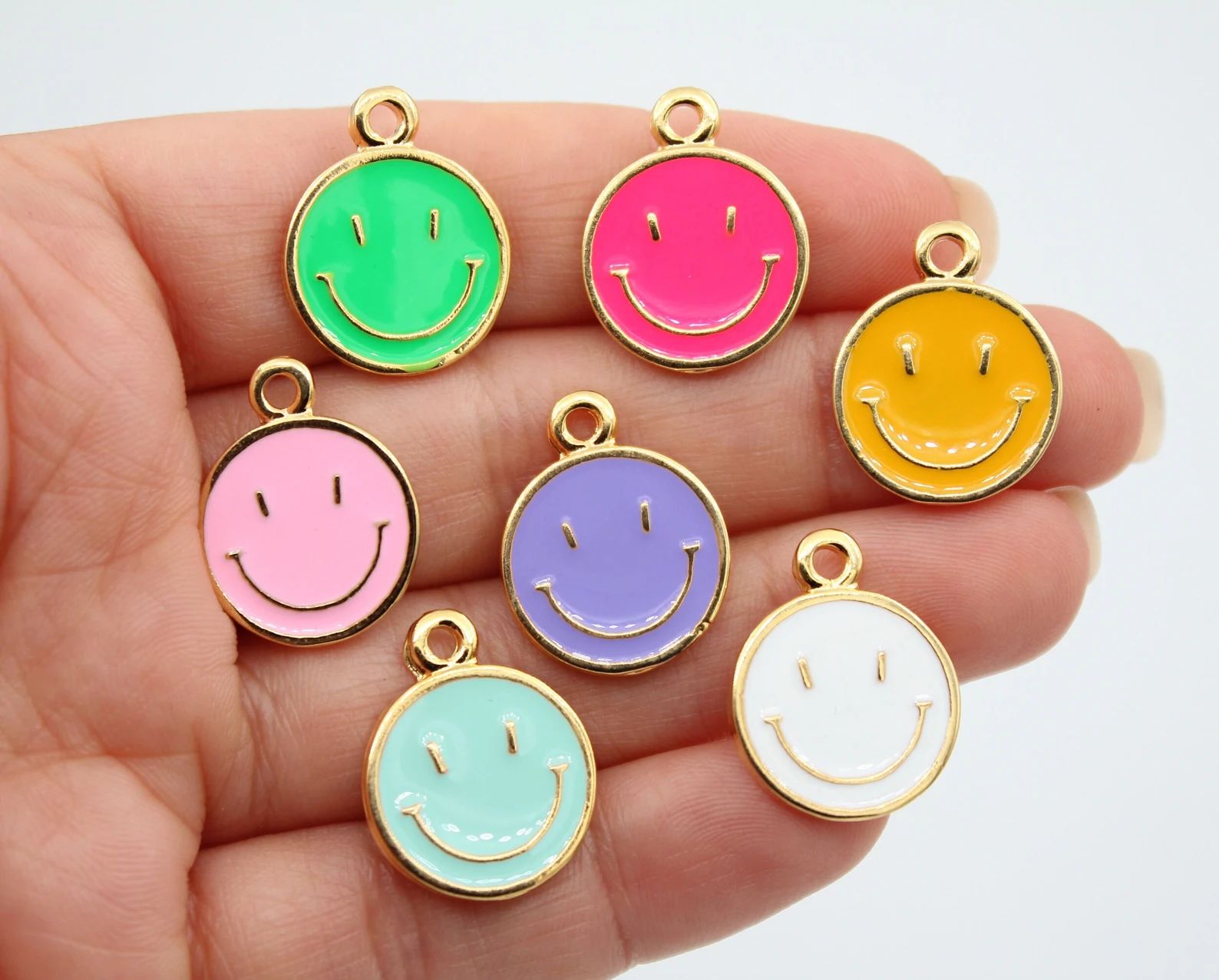 16X21MM 24K Shiny Gold Plated Smiley Face Pendants Smiley | Etsy | Etsy (US)