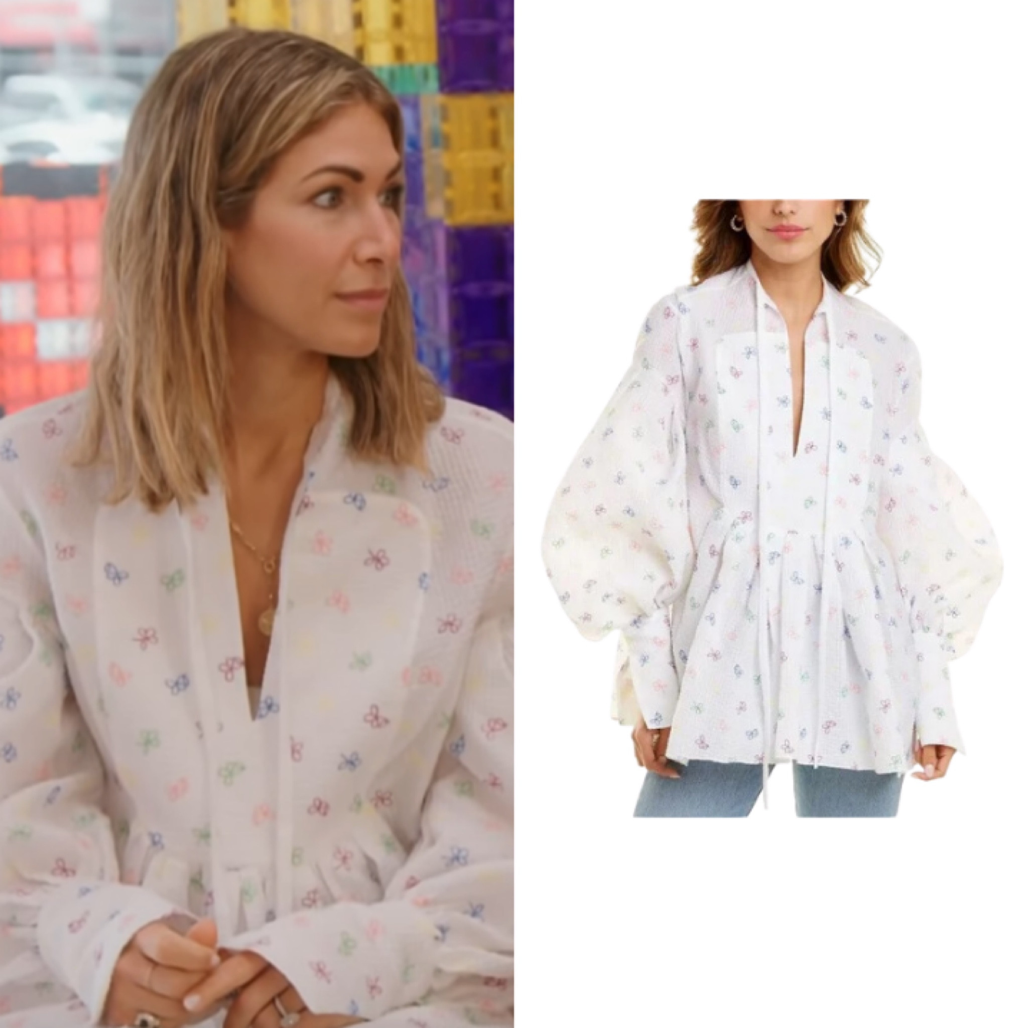 Erin Lichy’s Butterfly Print Blouse 