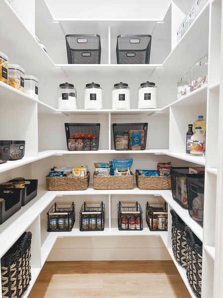 Here are some tips to create your pantry space 🖤

Tip #1 It doesn’t have to be an actual pantry. Use a cabinet, hall closet, or even a hutch. #getcreative 

Tip #2 Take EVERYTHING out. I know this isn’t the fun part, but it really does make a difference. You will actually see how much stuff you have. This is a good time to check dates & declutter. 

Tip #3 Have plenty of organizers on hand. Keep the tags on until you finish so you can return any items you don’t use. Just remember the last thing you want to do is stop to go for more organizers, but you can easily return afterwards. 

Tip #4 This isn’t a quick process so start it on a day you aren’t super busy. 

Tip #5 We all love a good aesthetic pantry, but make sure it’s still functional for your family. I love putting everything into clear containers, but it’s too time consuming so I just do a few items to get the effect. All the items we buy weekly stay in the packaging. Putting those items in bins still help to make it look pretty, but way more efficient. 

Was this helpful? 
If yes, follow for more inspiration and save this post for later when you are working on your pantry. 😘

#pantry #pantryorganization #pantrygoals #pantrydesign #pantrytips #pantrytransformation #tilvacuumdouspart 

#LTKSeasonal #LTKhome #LTKfindsunder50