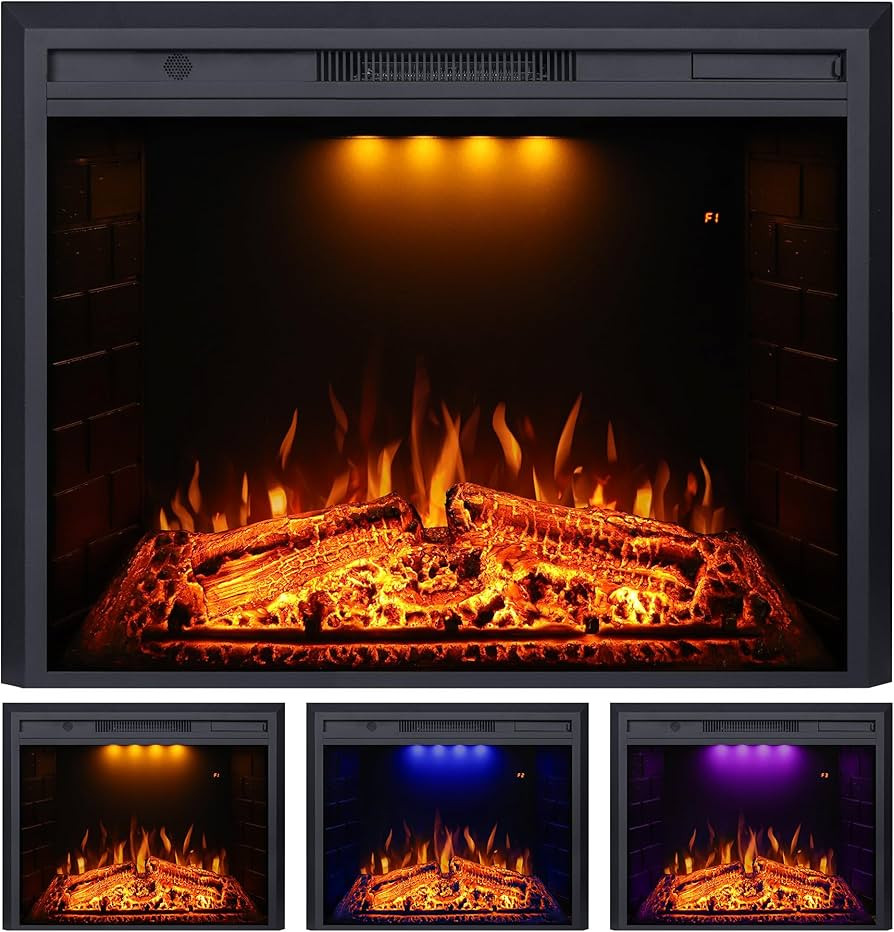 Valuxhome Electric Fireplace, 36 Inches Fireplace Insert with Overheating Protection, Fire Crackl... | Amazon (US)