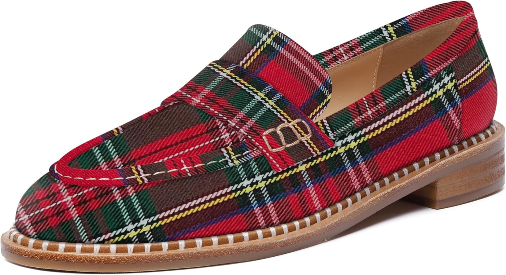 FOGEENA Womens Slip On Penny Fashion Casual Round Toe Patent Leather Chunky Low Heel Loafers Dres... | Amazon (US)