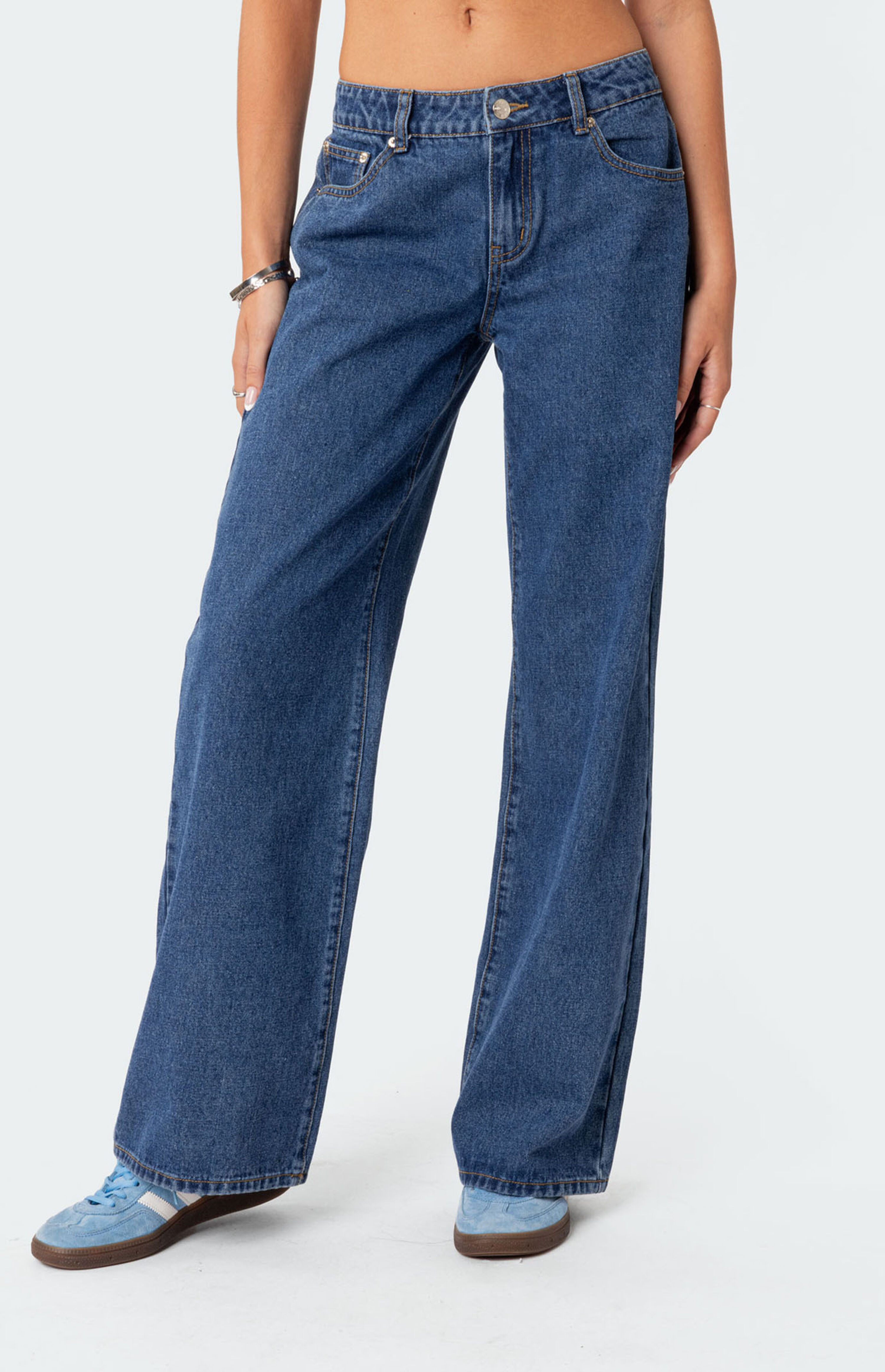 Edikted Raelynn Washed Low Rise Jeans | PacSun