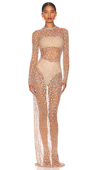 Vinci Dress | Silver & Nude Dress | Tan Dress | Metallic Dress | Gala Dress | Ball Gown | Prom Dress | Revolve Clothing (Global)