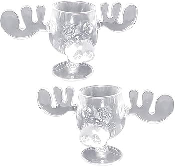 ICUP National Lampoon's Christmas Vacation 2 Pc Clear Acrylic Moose Mug Set (4.5 oz each) | Amazon (US)