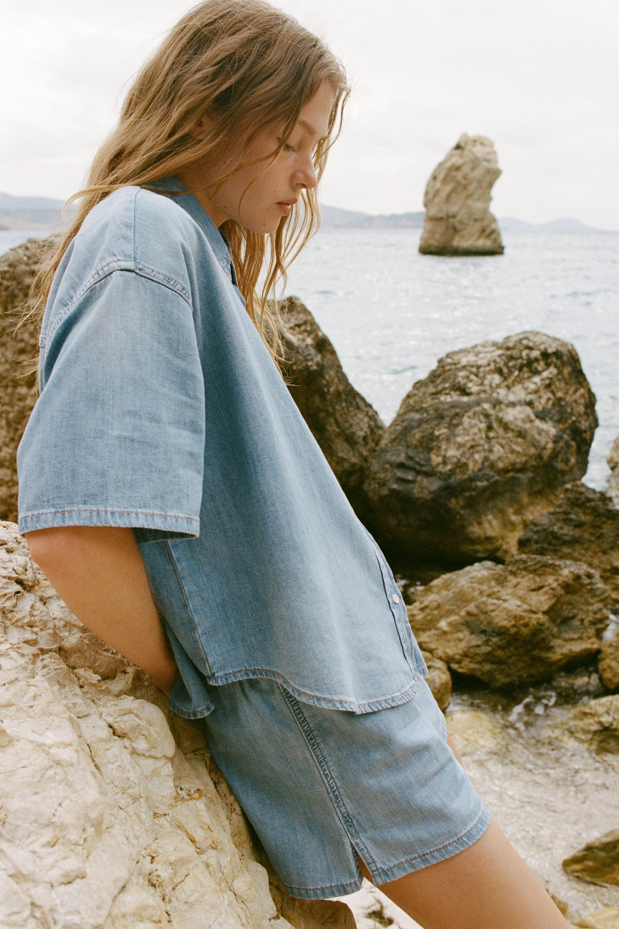 TRF DENIM BOXER SHORTS | Zara US