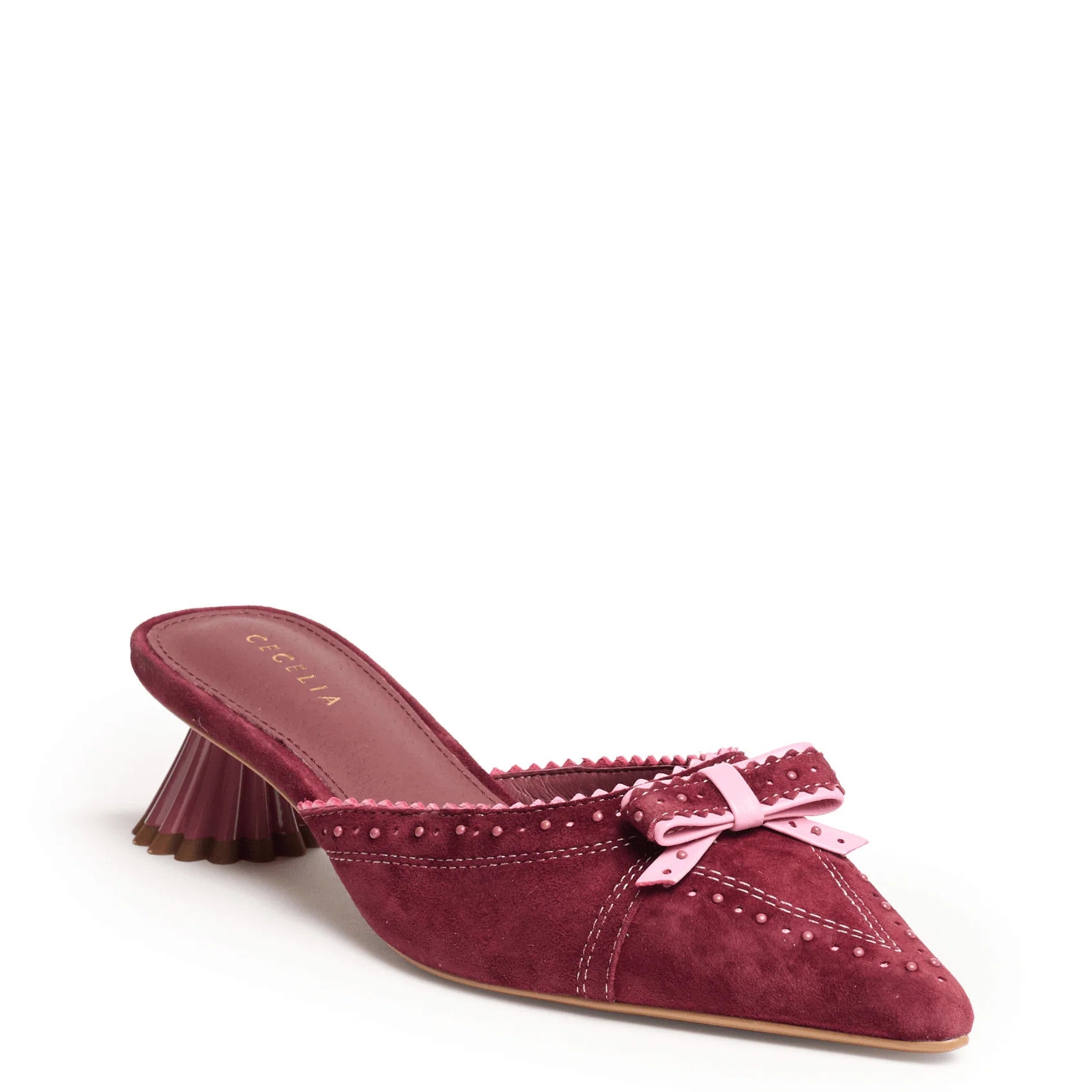 CECELIA NEW YORK - MERRY - SUEDE MULE - PASSION PINK | Cecelia New York