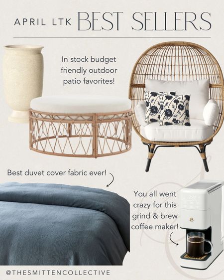 April best sellers including in stock affordable outdoor patio decor, my favorite ever duvet cover (love the texture & it’s cooling!), and the famous Walmart grind and brew coffee maker!

#LTKhome #LTKfindsunder50 #LTKsalealert