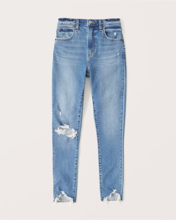 Women's High Rise Super Skinny Ankle Jeans | Women's Bottoms | Abercrombie.com | Abercrombie & Fitch (US)