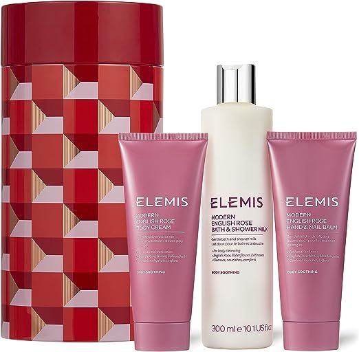 ELEMIS English Rose-Infused Body Trio Gift Set, Limited Edition Trio of Face and Body Essentials,... | Amazon (UK)